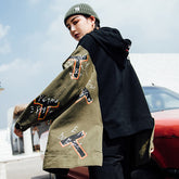 Women Stitching Irregular Hooded Sweatshirt